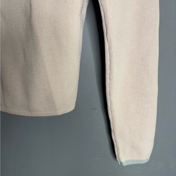 Easel Pink Ribbed Buttoned Cardigan With Gray Trim Size Medium - Picture 3 of 5